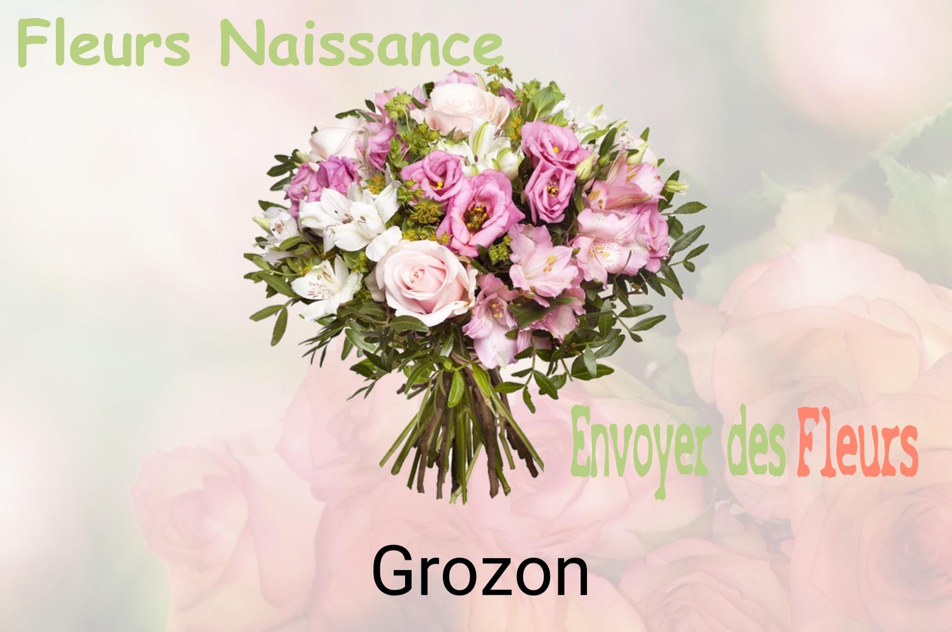 Bouquet de fleurs de naissance livré à Grozon